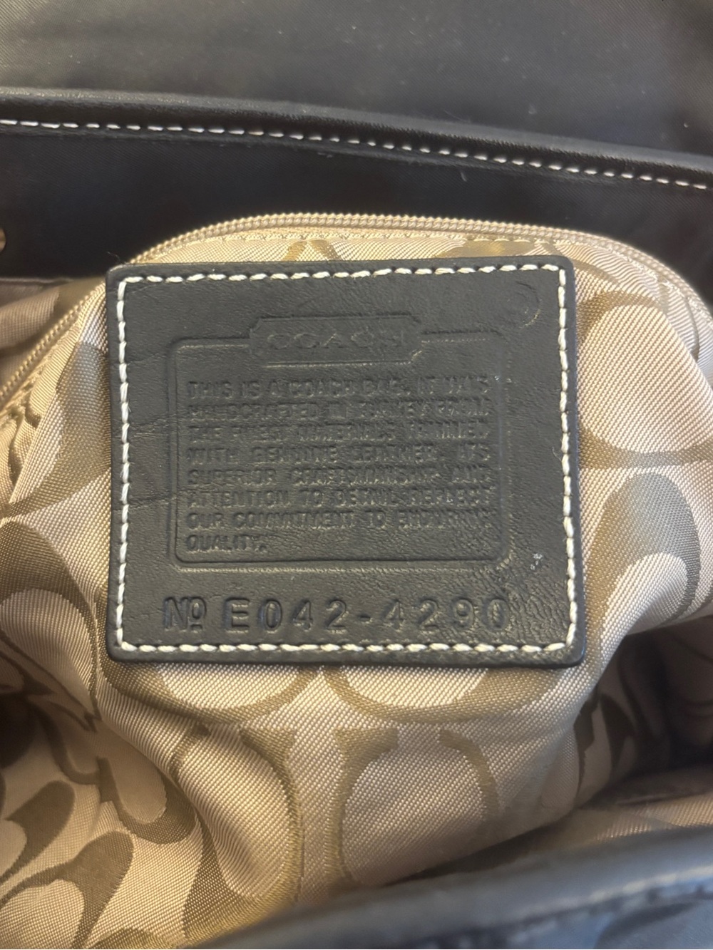 Vintage Coach Black Nylon Cargo Backpack Bag 4290 - Picture 15 of 16